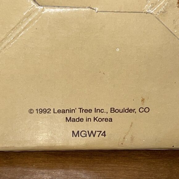 Vintage 1992 Leanin Tree Collectible Funny Coffee Mug Cup 1HR Coffee Breaks 4in - Picture 14 of 16